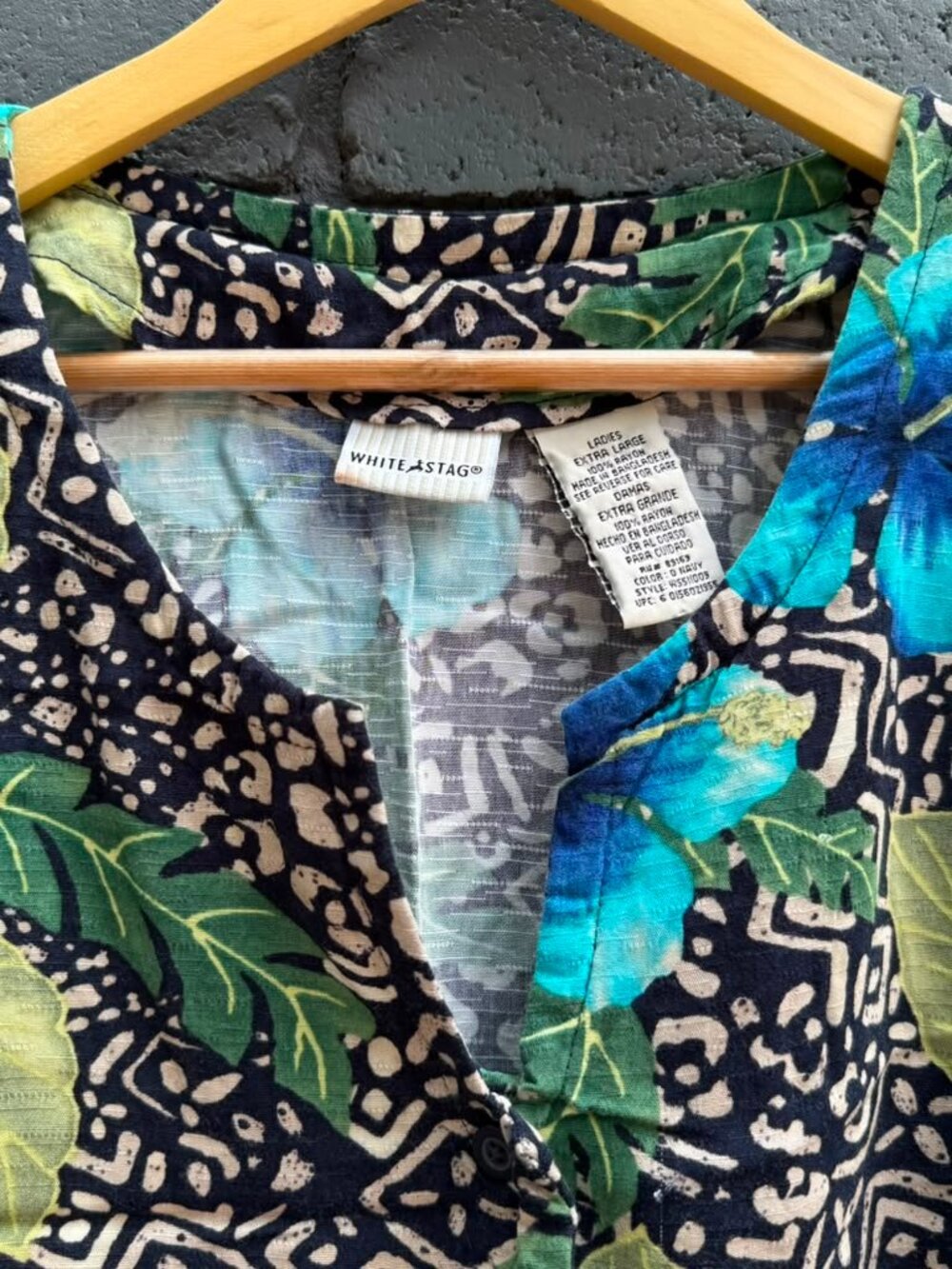 VTG White Stag Floral Tropical Hawaiian 2 Piece Short Set Coastal Resort Beach X - Picture 3 of 16